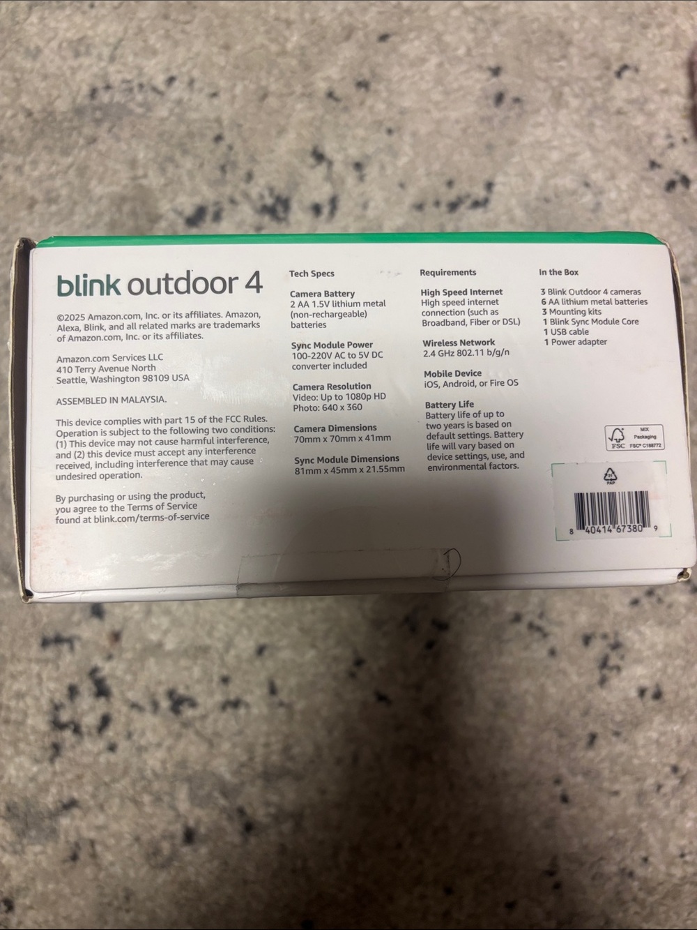 Link Blink Outdoor 4 Security Camera Kit - Black & White - Picture 3 of 4